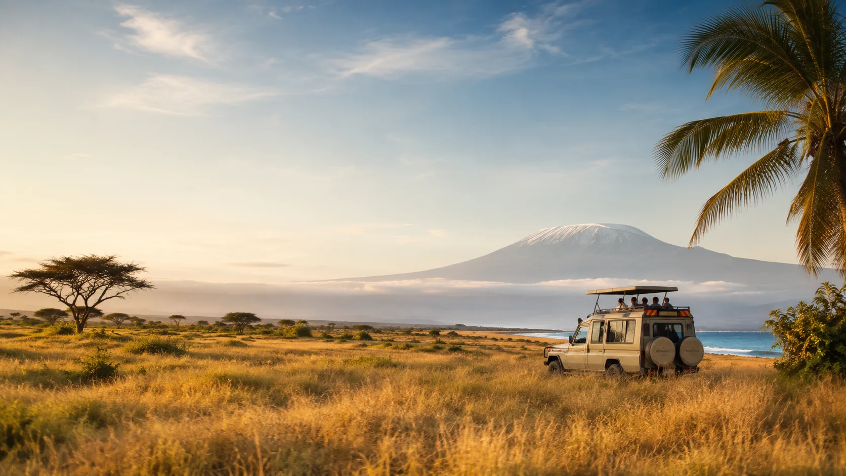 Safari-Landschaft mit Kilimanjaro